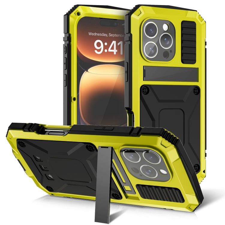 For iPhone 16 Pro Max R-JUST Life Water-resistant Dustproof Shockproof Phone Case(Yellow) - free shipping - PMC Jewellery - Order now!