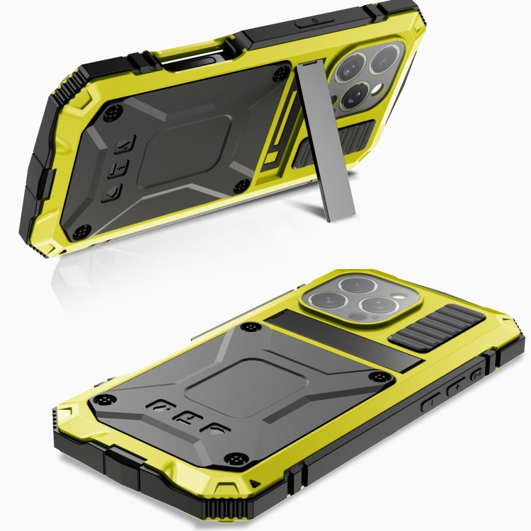 For iPhone 16 Pro Max R-JUST Life Water-resistant Dustproof Shockproof Phone Case(Yellow) - free shipping - PMC Jewellery - Order now!
