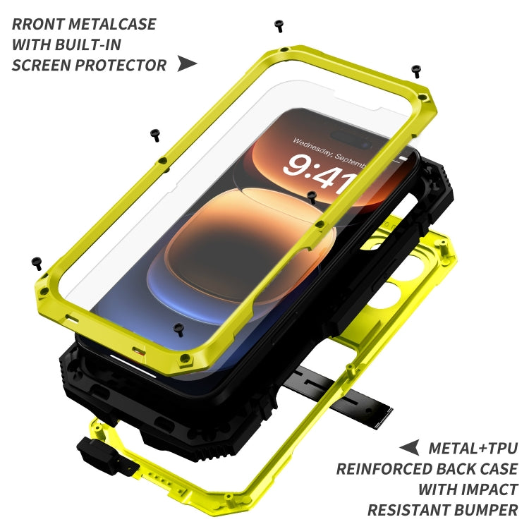 For iPhone 16 Pro Max R-JUST Life Water-resistant Dustproof Shockproof Phone Case(Yellow) - free shipping - PMC Jewellery - Order now!