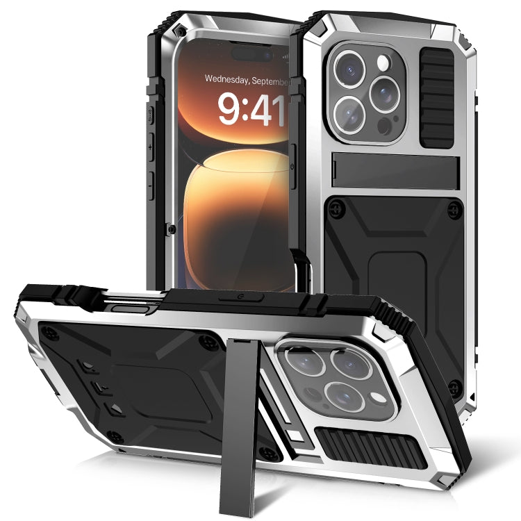 For iPhone 16 Pro Max R-JUST Life Water-resistant Dustproof Shockproof Phone Case(Silver) - free shipping - PMC Jewellery - Order now!