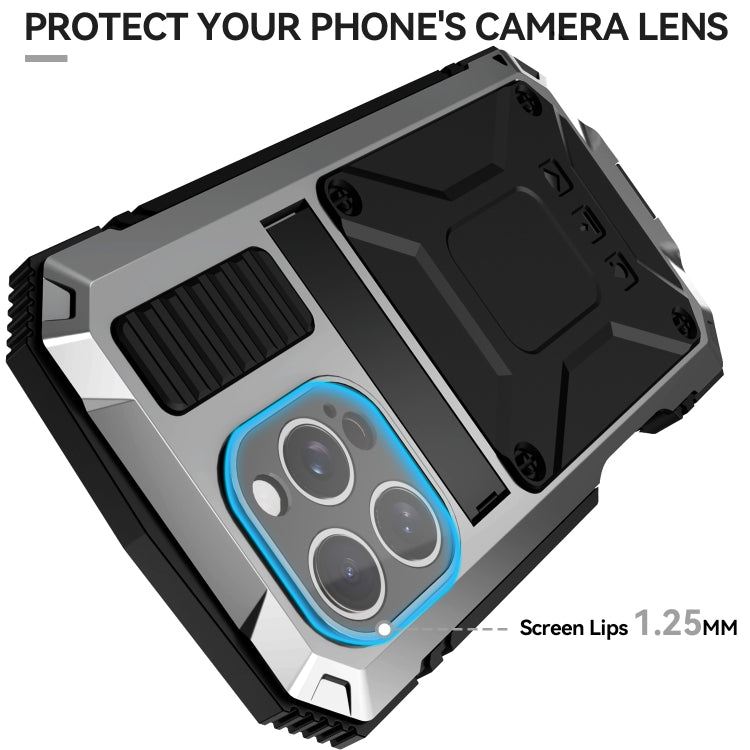 For iPhone 16 Pro Max R-JUST Life Water-resistant Dustproof Shockproof Phone Case(Silver) - free shipping - PMC Jewellery - Order now!
