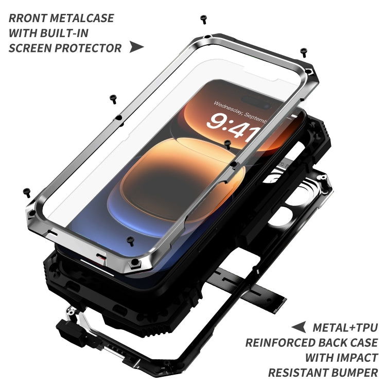For iPhone 16 Pro Max R-JUST Life Water-resistant Dustproof Shockproof Phone Case(Silver) - free shipping - PMC Jewellery - Order now!