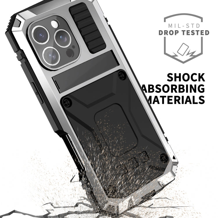 For iPhone 16 Pro Max R-JUST Life Water-resistant Dustproof Shockproof Phone Case(Silver) - free shipping - PMC Jewellery - Order now!