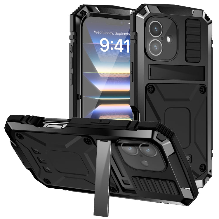 For iPhone 16 R-JUST Life Water-resistant Dustproof Shockproof Phone Case(Black) - free shipping - PMC Jewellery - Order now!