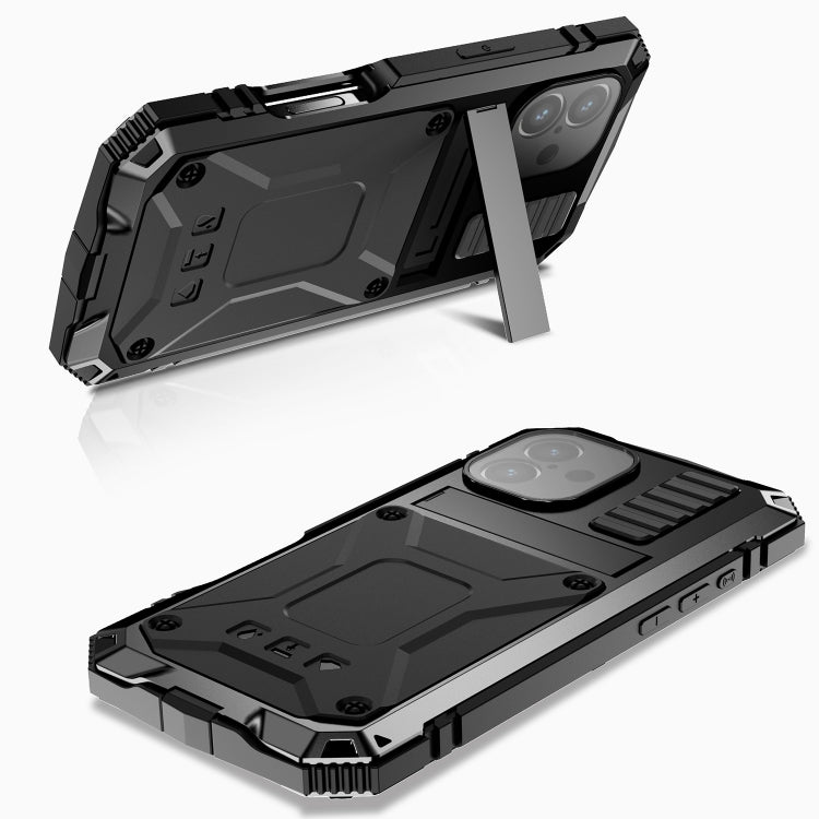 For iPhone 16 R-JUST Life Water-resistant Dustproof Shockproof Phone Case(Black) - free shipping - PMC Jewellery - Order now!