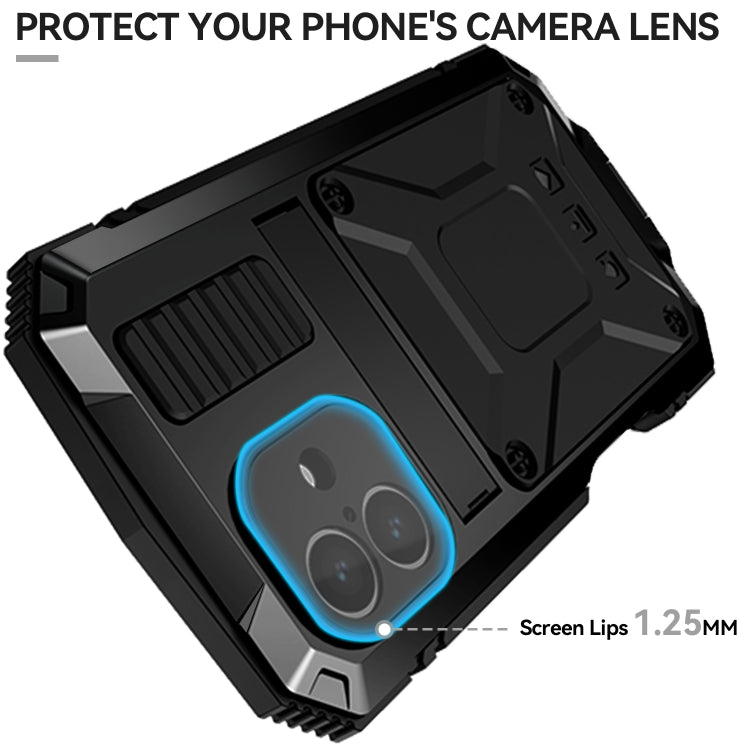 For iPhone 16 R-JUST Life Water-resistant Dustproof Shockproof Phone Case(Black) - free shipping - PMC Jewellery - Order now!
