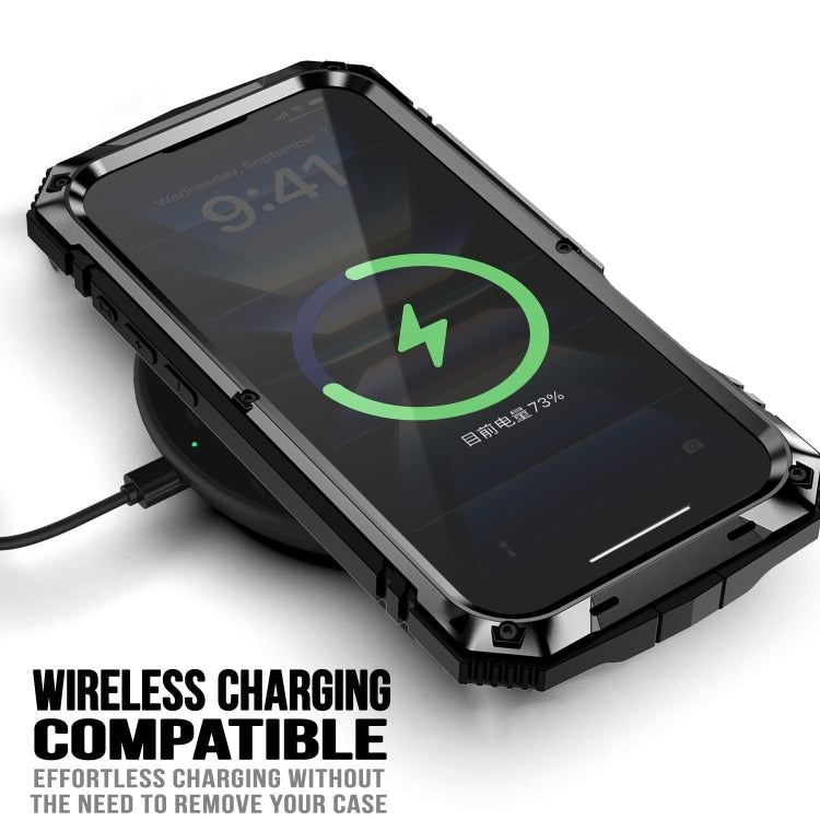 For iPhone 16 R-JUST Life Water-resistant Dustproof Shockproof Phone Case(Black) - free shipping - PMC Jewellery - Order now!