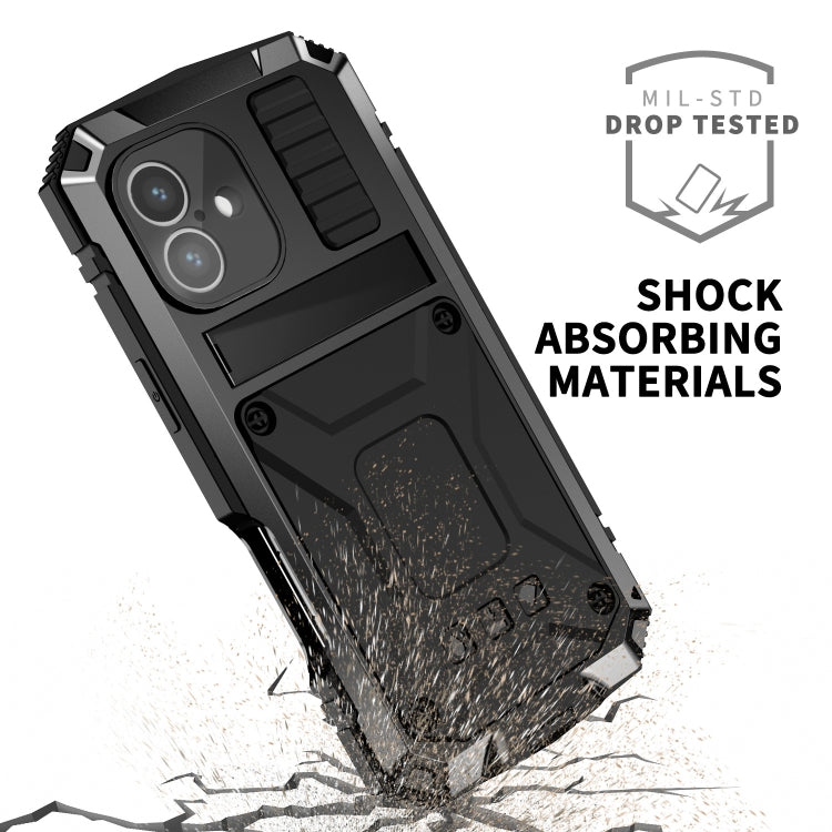 For iPhone 16 R-JUST Life Water-resistant Dustproof Shockproof Phone Case(Black) - free shipping - PMC Jewellery - Order now!