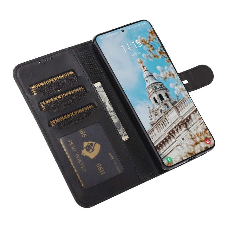 For Samsung Galaxy S25 5G Embossed Happy Cat Pattern Flip Leather Phone Case(Black) - Galaxy S25 5G Cases by PMC Jewellery | Online Shopping South Africa | PMC Jewellery | Buy Now Pay Later Mobicred