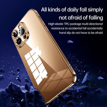 For iPhone 16 Pro Max SULADA Shine Through Series Plating TPU Transparent Phone Case(Gold) - iPhone 16 Pro Max Cases by SULADA | Online Shopping South Africa | PMC Jewellery | Buy Now Pay Later Mobicred