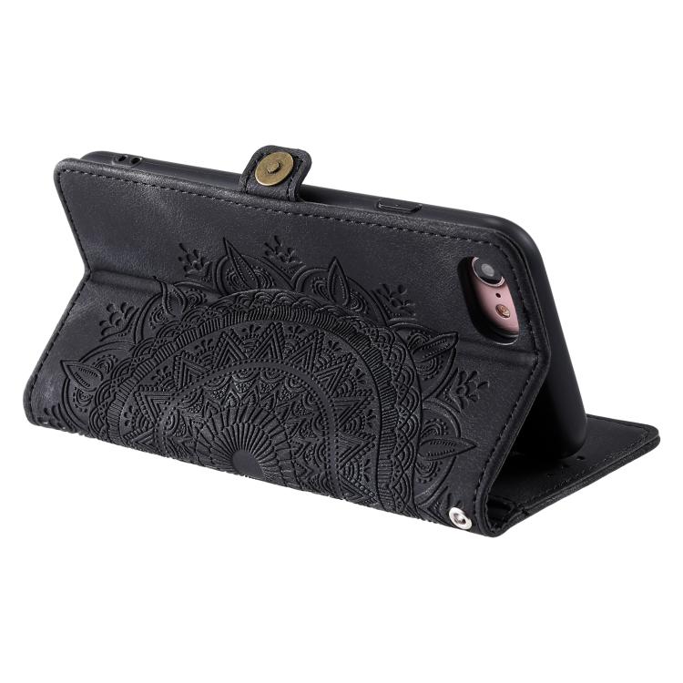 For iPhone 16e Skin Feel Totem Embossed Leather Phone Case(Black) - iPhone 16e Cases by PMC TechLife | Online Shopping South Africa | PMC TechLife | Buy Now Pay Later Mobicred