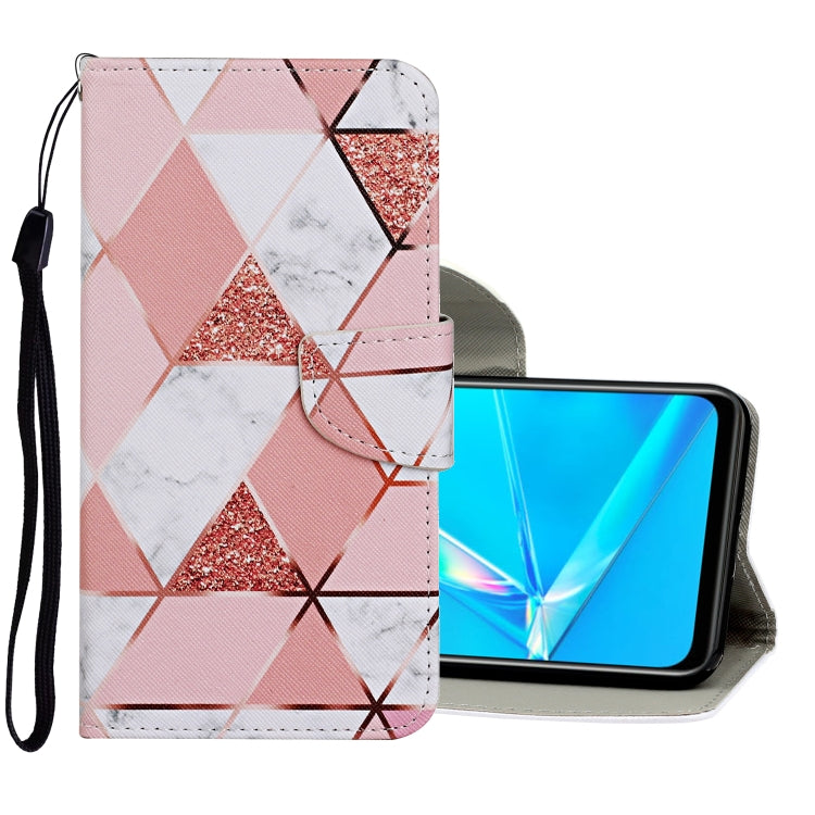 For OPPO Realme 6 Colored Drawing Pattern Horizontal Flip Leather Case with Holder & Card Slots & Wallet(Marble) - free shipping - PMC TechLife - Order now!