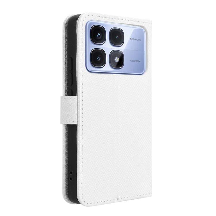 For Redmi K70 Ultra Diamond Texture Leather Phone Case(White) - Xiaomi Cases by PMC Jewellery | Online Shopping South Africa | PMC Jewellery | Buy Now Pay Later Mobicred