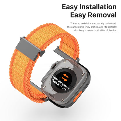 For Apple Watch Series 7 41mm DUX DUCIS YC Series Ocean Nylon Watch Band(Orange) - Watch Bands by DUX DUCIS | Online Shopping South Africa | PMC Jewellery | Buy Now Pay Later Mobicred