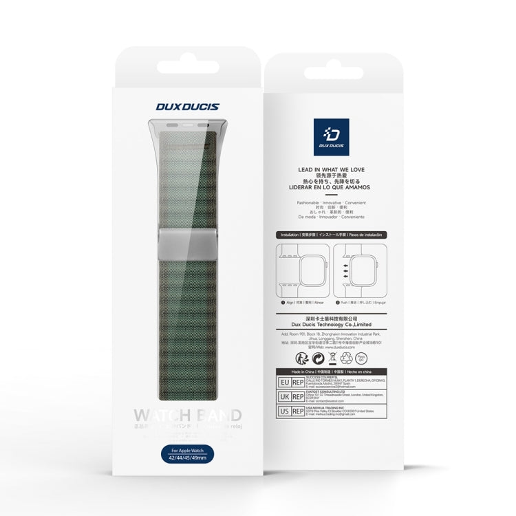 For Apple Watch SE 44mm DUX DUCIS YC Series Ocean Nylon Watch Band(Green) - Watch Bands by DUX DUCIS | Online Shopping South Africa | PMC Jewellery | Buy Now Pay Later Mobicred