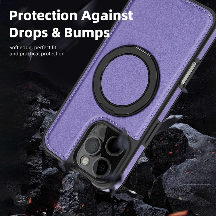 For iPhone 16 Pro Yashi 360 Degree Rotating MagSafe Holder Phone Case(Purple) - iPhone 16 Pro Cases by PMC Jewellery | Online Shopping South Africa | PMC Jewellery | Buy Now Pay Later Mobicred