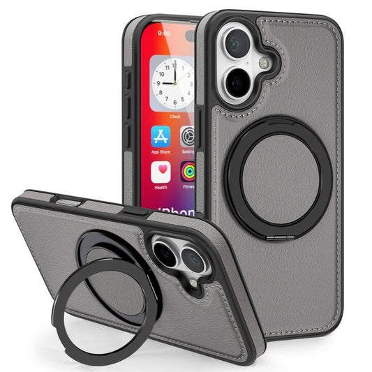 For iPhone 16 Yashi 360 Degree Rotating MagSafe Holder Phone Case(Grey) - iPhone 16 Cases by PMC Jewellery | Online Shopping South Africa | PMC Jewellery | Buy Now Pay Later Mobicred