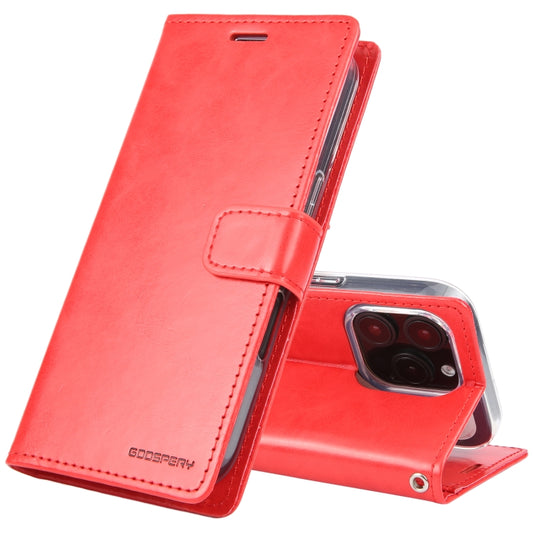 For iPhone 16 Pro GOOSPERY BLUE MOON Crazy Horse Texture Leather Phone Case(Red) - iPhone 16 Pro Cases by GOOSPERY | Online Shopping South Africa | PMC Jewellery | Buy Now Pay Later Mobicred