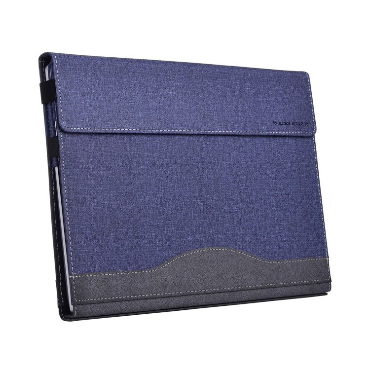 For MicroSoft Surface Laptop 7 13.8 inch Cloth Texture Laptop Leather Protective Case(Deep Blue) - Screen & Keyboard Cover by PMC Jewellery | Online Shopping South Africa | PMC Jewellery | Buy Now Pay Later Mobicred