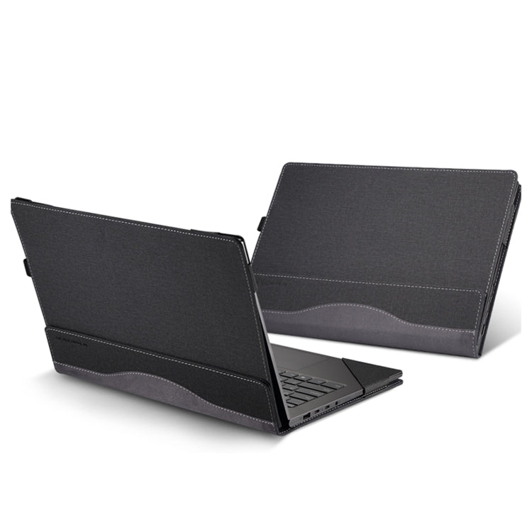 For Dell Latitude 3430 14 inch Leather Laptop Shockproof Protective Case(Black) - Screen & Keyboard Cover by PMC Jewellery | Online Shopping South Africa | PMC Jewellery | Buy Now Pay Later Mobicred