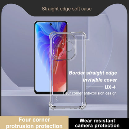 For itel P55 4G IMAK UX-4 Series Four-corner Shockproof Phone Case(Transparent) - More Brand by imak | Online Shopping South Africa | PMC Jewellery | Buy Now Pay Later Mobicred