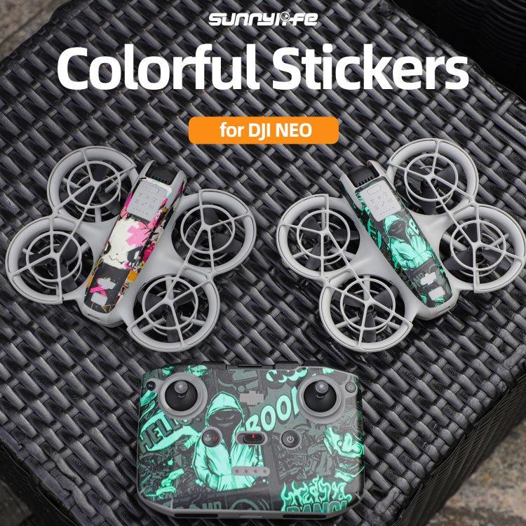 For DJI Neo Drone Body Remote Control Protective Sticker(Grunge Eyes) - free shipping - PMC TechLife - Order now!