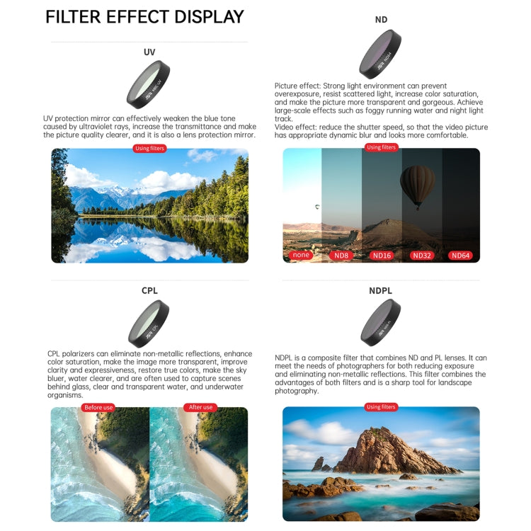 For DJI Neo JSR KB Series Drone Lens Filter, Filter:ND64 - free shipping - PMC TechLife - Order now!