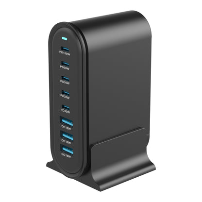 YMX-968 268W 5Type-C, 3USB 8-Ports Desktop Fast Charger, Plug Type:EU Plug(Black) - Multifunction Charger by PMC Jewellery | Online Shopping South Africa | PMC Jewellery | Buy Now Pay Later Mobicred