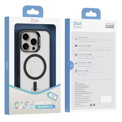 For iPhone 16 Pro Max ZGA Magsafe Frosted PC Hybrid TPU Phone Case(Black) - iPhone 16 Pro Max Cases by ZGA | Online Shopping South Africa | PMC Jewellery | Buy Now Pay Later Mobicred