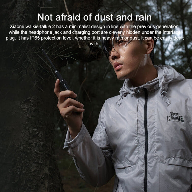 Original Xiaomi IP65 Waterproof UV Dual Band Walkie Talkie 2(Black) - free shipping - PMC Jewellery - Order now!