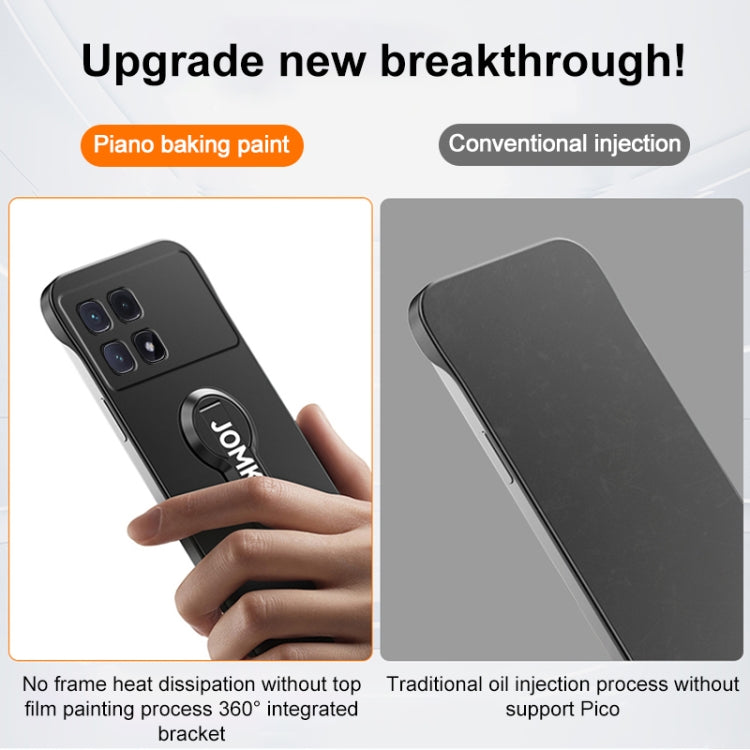 For Redmi K70 Ultra Baking Varnish 360 Rotate Holder No Frame PC Phone Case(Black) - free shipping - PMC Jewellery - Order now!