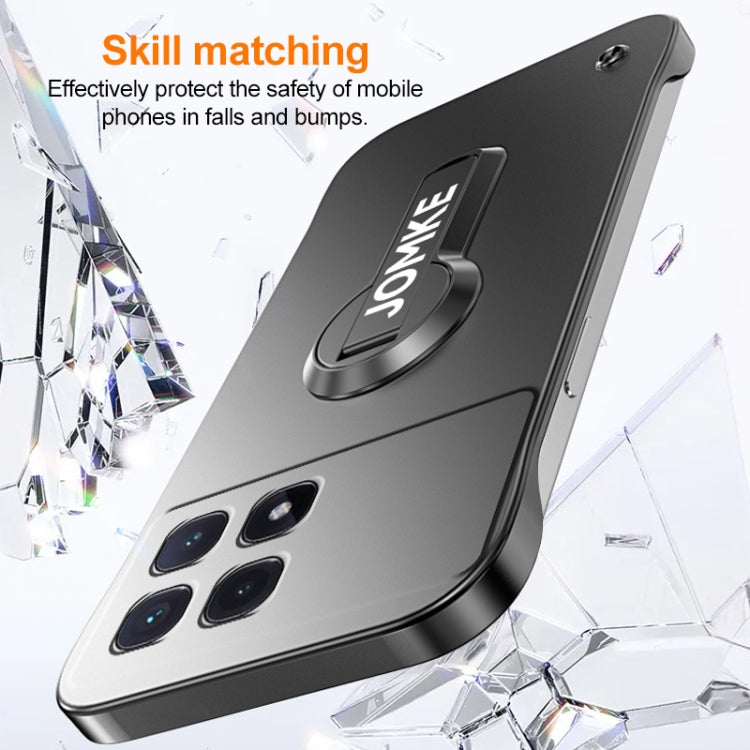 For Redmi K70 Ultra Baking Varnish 360 Rotate Holder No Frame PC Phone Case(Black) - free shipping - PMC Jewellery - Order now!