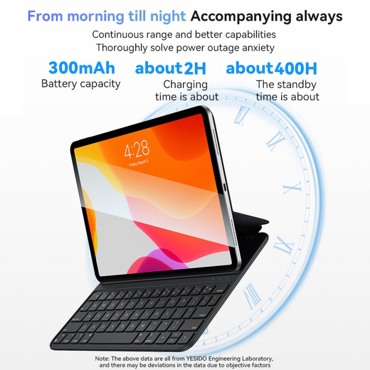 For iPad Pro 11 2022 / Air 10.9 2022 Yesido Dual-sided Clip Magnetic Keyboard Leather Case(Black) - free shipping - PMC Jewellery - Order now!