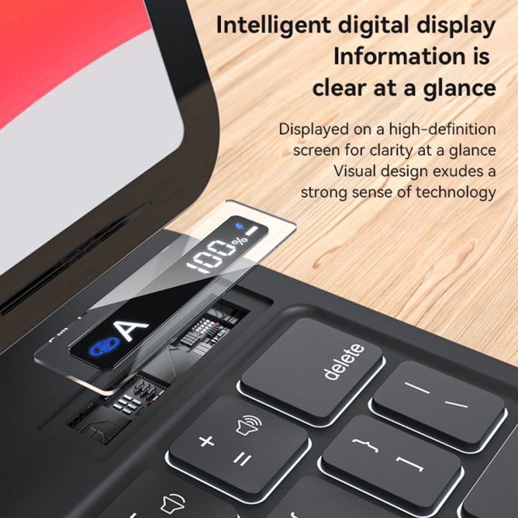 For iPad Pro 12.9 2020 / 2018 Yesido Dual-sided Clip Digital Display Magnetic Keyboard Leather Case(Black) - free shipping - PMC Jewellery - Order now!