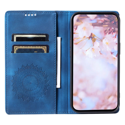 For Samsung Galaxy S25 5G Totem Embossed Magnetic Leather Phone Case(Blue) - Galaxy S25 5G Cases by PMC Jewellery | Online Shopping South Africa | PMC Jewellery | Buy Now Pay Later Mobicred