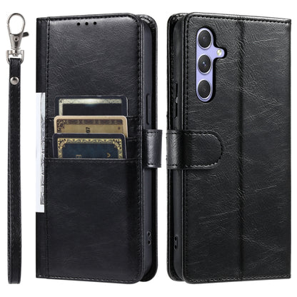 For Samsung Galaxy S25+ 5G Simple 6-Card Wallet Leather Phone Case(Black) - Galaxy S25+ 5G Cases by PMC Jewellery | Online Shopping South Africa | PMC Jewellery | Buy Now Pay Later Mobicred