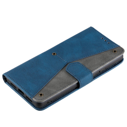 For Samsung Galaxy S25 5G Nail Skin Feel Stitching Calf Texture Leather Phone Case(Blue) - Galaxy S25 5G Cases by PMC Jewellery | Online Shopping South Africa | PMC Jewellery | Buy Now Pay Later Mobicred