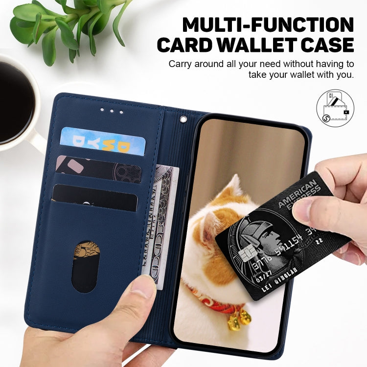 For iPhone 16e Cute Cats RFID Leather Phone Case(Blue) - iPhone 16e Cases by PMC TechLife | Online Shopping South Africa | PMC TechLife | Buy Now Pay Later Mobicred