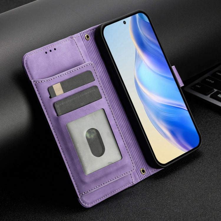 For Samsung Galaxy S25+ 5G Multi-Card Slots Zipper Wallet Leather Phone Case(Purple) - Galaxy S25+ 5G Cases by PMC Jewellery | Online Shopping South Africa | PMC Jewellery | Buy Now Pay Later Mobicred