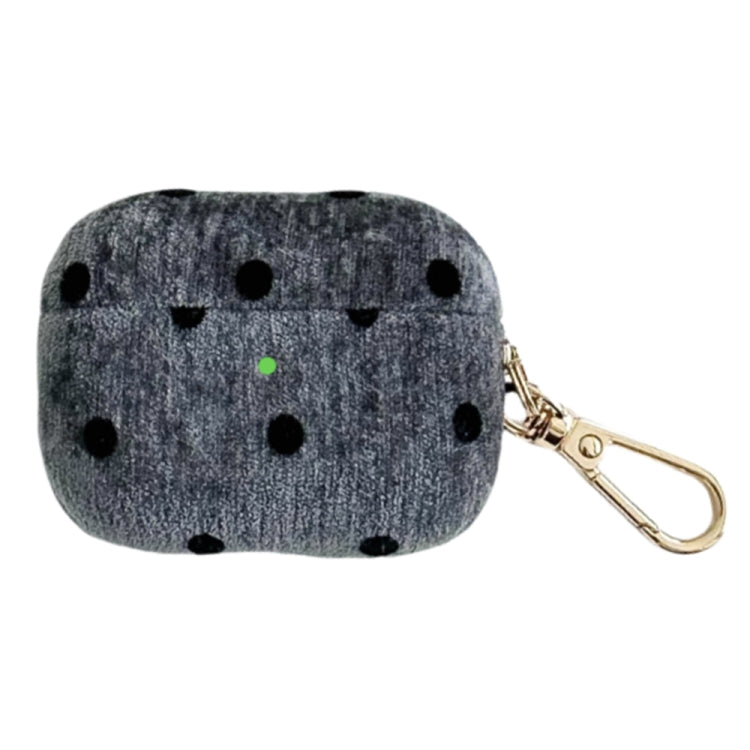 For AirPods Pro Velvet Cloth + PC Headset Shockproof Case(Black) - For AirPods Pro by PMC Jewellery | Online Shopping South Africa | PMC Jewellery | Buy Now Pay Later Mobicred