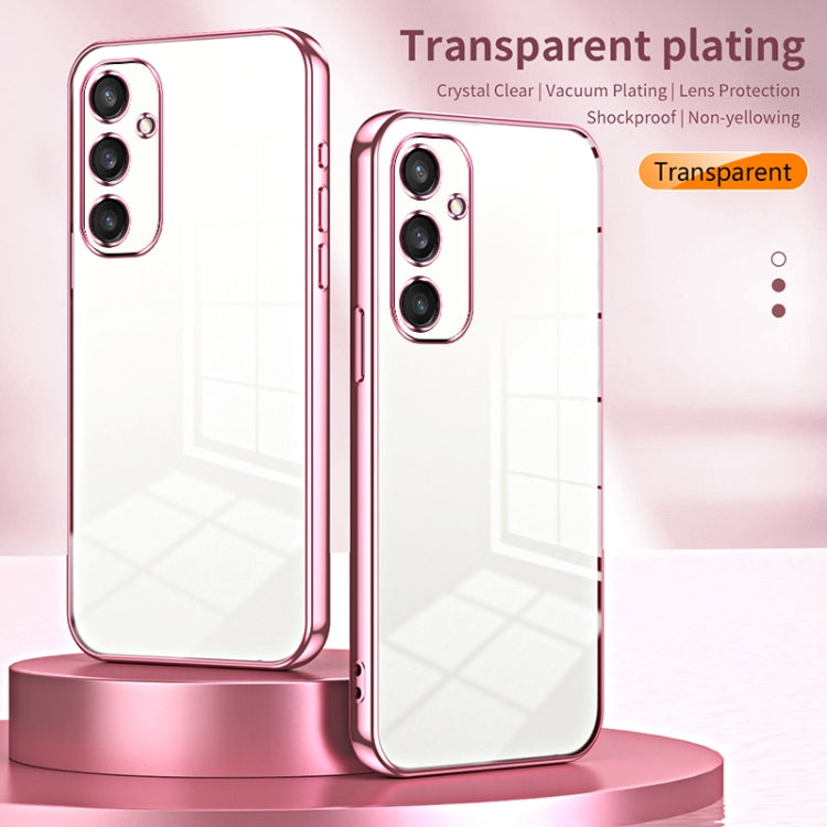 For Samsung Galaxy S25 5G Transparent Plating Fine Hole Phone Case(Purple) - Galaxy S25 5G Cases by PMC Jewellery | Online Shopping South Africa | PMC Jewellery | Buy Now Pay Later Mobicred