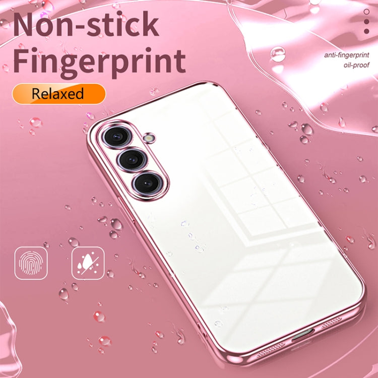 For Samsung Galaxy S25+ 5G Transparent Plating Fine Hole Phone Case(Transparent) - Galaxy S25+ 5G Cases by PMC Jewellery | Online Shopping South Africa | PMC Jewellery | Buy Now Pay Later Mobicred