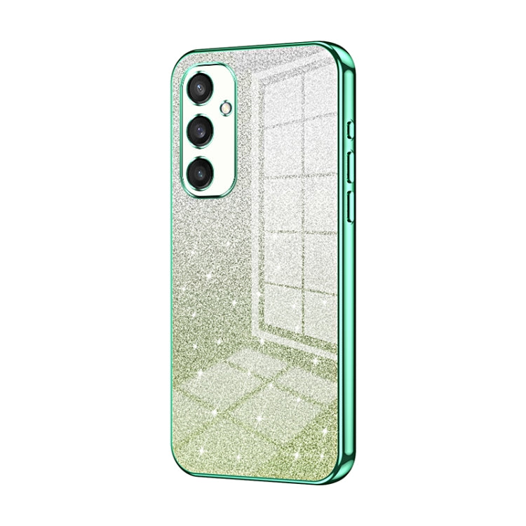 For Samsung Galaxy S25 5G Gradient Glitter Powder Electroplated Phone Case(Green) - Galaxy S25 5G Cases by PMC Jewellery | Online Shopping South Africa | PMC Jewellery | Buy Now Pay Later Mobicred