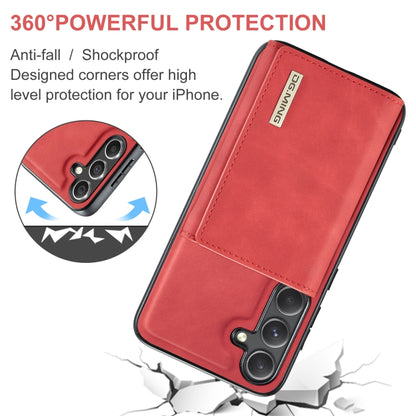 For Samsung Galaxy S24 FE 5G DG.MING M1 Series 3-Fold Multi Card Wallet + Magnetic Phone Case(Red) - Galaxy S24 FE 5G Cases by DG.MING | Online Shopping South Africa | PMC Jewellery | Buy Now Pay Later Mobicred