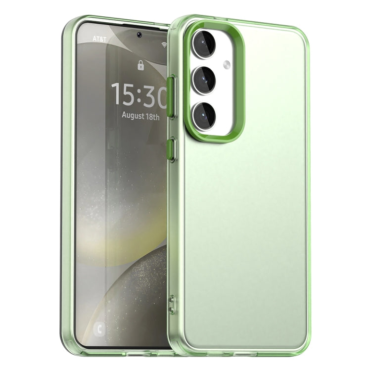 For Samsung Galaxy S25 5G Candy PC Hybrid TPU Shockproof Phone Case(Green) - Galaxy S25 5G Cases by PMC Jewellery | Online Shopping South Africa | PMC Jewellery | Buy Now Pay Later Mobicred