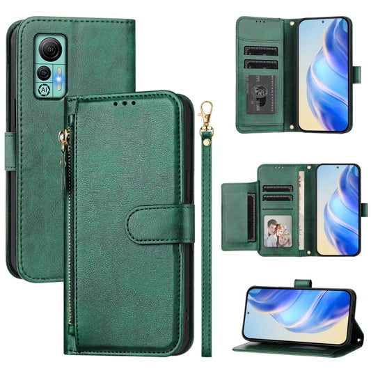 For Ulefone Note 14 Multi-Card Slots Zipper Wallet Leather Phone Case(Green) - Ulefone Cases by PMC Jewellery | Online Shopping South Africa | PMC Jewellery | Buy Now Pay Later Mobicred