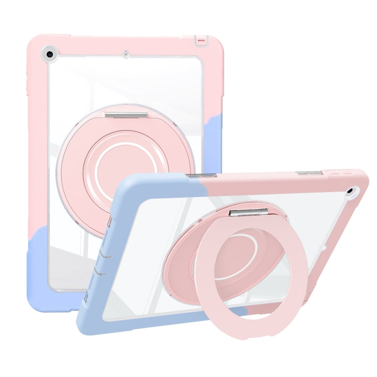 For iPad 10.2 2021 / 2020 / 2019 Crystal Armor PC Hybrid TPU Tablet Case(Blue Pink) - iPad 10.2 Cases by PMC Jewellery | Online Shopping South Africa | PMC Jewellery | Buy Now Pay Later Mobicred