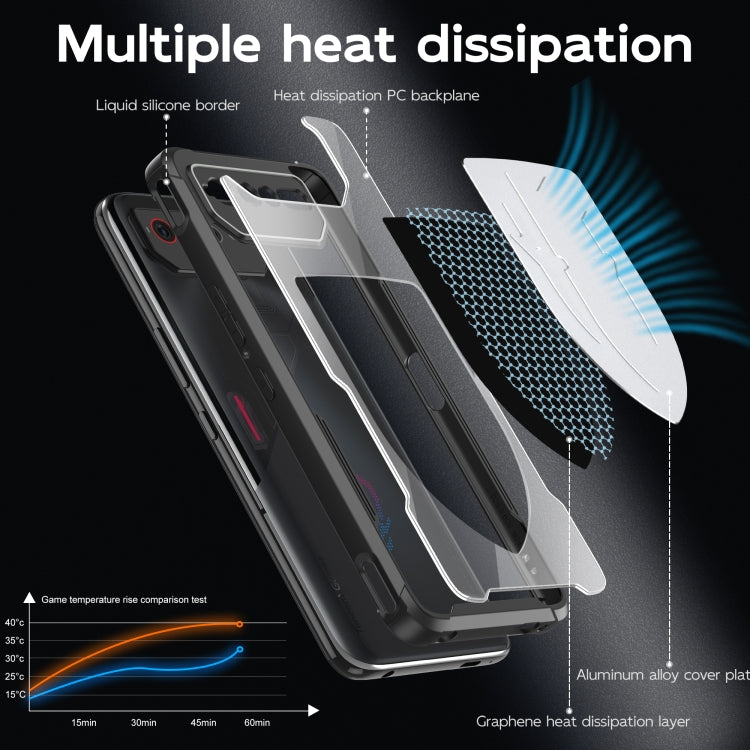 For ASUS ROG Phone 7 / 6 Cooling 3 in 1 Phone Case(Silver) - free shipping - PMC TechLife - Order now!