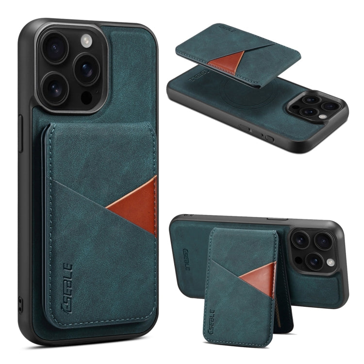 For iPhone 16 Pro Max ESEBLE E2 Retro Texture Card Slots MagSafe RFID Leather Case(Dark Green) - iPhone 16 Pro Max Cases by ESEBLE | Online Shopping South Africa | PMC Jewellery | Buy Now Pay Later Mobicred