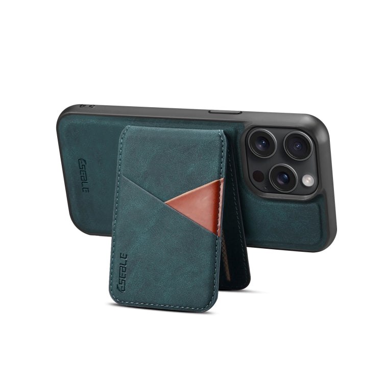 For iPhone 16 Pro Max ESEBLE E2 Retro Texture Card Slots MagSafe RFID Leather Case(Dark Green) - free shipping - PMC Jewellery - Order now!